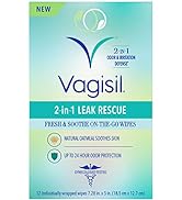 Vagisil 2-in-1 Leak Rescue Intimate Feminine Wipes for Women, Gynecologist Tested & Hypoallergeni...