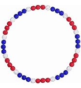 NUKAYAI Baseball Beaded Necklace for Men, Bling Ice 16in/18in Collection Baseball Chain, Glitter ...