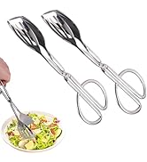 Velicber 2 Pcs Serving Tongs, 10 Inch Buffet Tongs, Stainless Steel Kitchen Tong with Comfort Gri...
