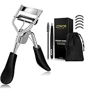 Zowor Eyelash Curler with Comb Fit All Eye Shape Curved Eyelash Curlers,Natural and Long Lasting ...