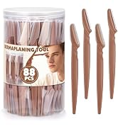 Phyyixs 88 Pack Eyebrow Razors & Face Razors for Women – Terracotta Color Dermaplane Razors for W...