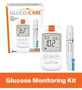 GLUCO-CARE Monitoring Kit (meter, 10 lancets, 1 lancing device, case, IFUs)