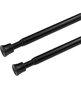 KXLife 2Pcs Small Window Tension Rods Adjustable Curtain Rod 17 to 28 Inch Tension Rod Expandable...