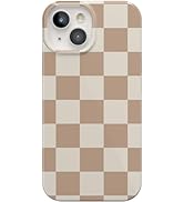Casely iPhone 15 Case | Fit Check | Neutral Checkerboard Checkered Classic Case | Compatible with...