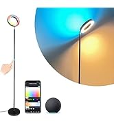 Smart LED Floor Lamp 42W, Upgraded Super Bright Double-side RGBCW Color Changing Torchiere Floor ...
