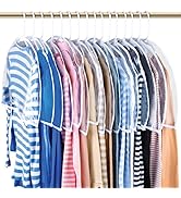 Handy Laundry Clear Vinyl Shoulder Covers – Set of 16 – Garment Protectors Keep your Suits, Dress...