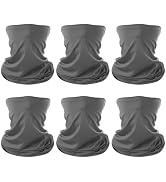 6 Pieces Summer Face Cover Scarf Mens Neck Gaiter For Men Women UV Protection Face Breathable Sun...