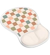 Gel Mouse Pad with Wrist Rest for Mouse Ergonomic Mouse Wrist Rest Non-Slip Silicone Checkered Mo...