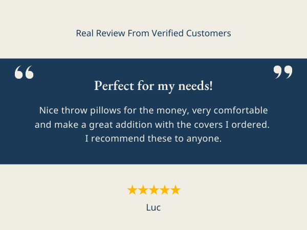 Customer Review of Lane Linen's Throw Pillow Set