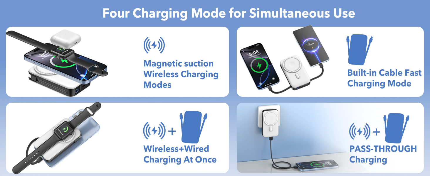 Four Charging Mode for Simultaneous Use