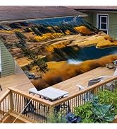 Simpkeely Autumn Canopy Sidewall 6x8 ft, Nature Landscape Privacy Replacement Wall for Pop Up Can...