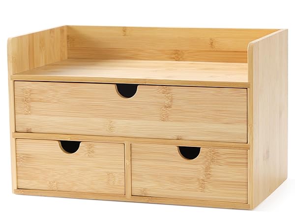 bamboo desk organizer