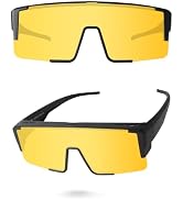Ukoly Polarized Night Driving/Cycling Glasses For Men Women,Sport Night Vision Glasses Anti Glare...