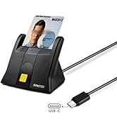 saicoo Type C Smart Card Reader DOD Military USB C Common Access CAC Card Reader, Compatible with...