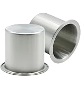 Anxingo 2 Pcs Stainless Steel Cup Holder, Silver Poker Table Drink Holder, Drop-in Cup Drink Hold...