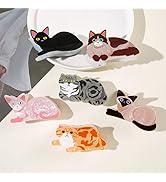 Frinnovan, 8 Pack Animal Hair Claw Clips Funny Cute Cat Non-Slip Fun Accessories for Women