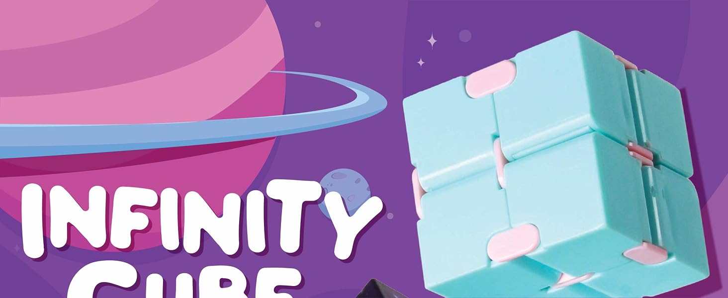 BunMo 2 Pack Infinity Fidget Cube