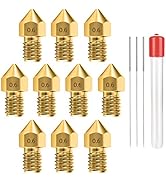 0.6MM MK8 Ender 3 Nozzles 10 pcs 3D Printer Brass Nozzles Extruder for Makerbot Creality CR-10 wi...