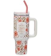 Christian Art Gifts Large Stainless Steel Insulated Travel Mug Tumbler for Women: Trust in the Lo...