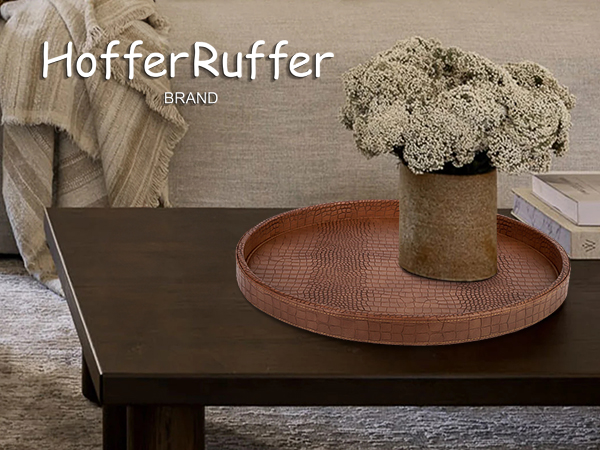 faux leather shagreen ottoman tray serving tray