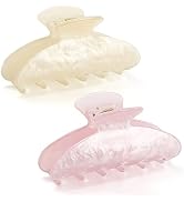 2 PCS Hair Claw Clips for Women Non-slip Hair Clips Strong Hold Large Hair Claw Clip for Thick Th...