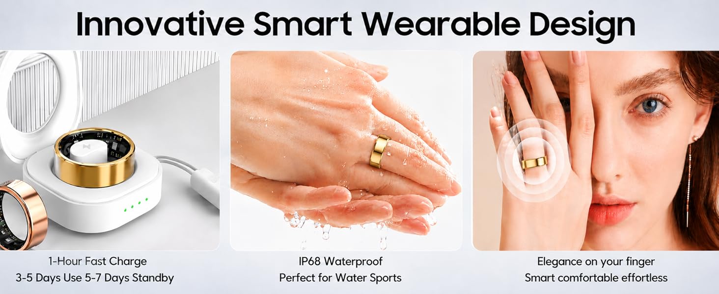 Long Battery Life & IP68 Waterproof & Comfortable