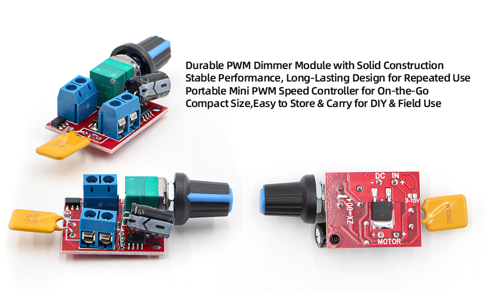 RioRand PWM DC Motor Speed Controller | 5A 3V-35V | 2 Pack