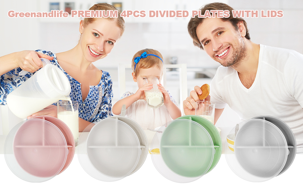 DIVIDED PLATES WITH LIDS