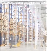 Ezcasch W3' X H7' Vinyl Strips 0.08 Inch Thickness, 6PCS Door PVC Strip Curtain Kit Clear Plastic...