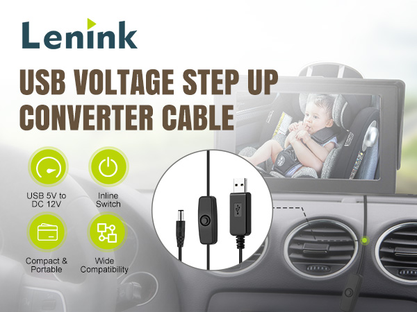 5V to 12V VOLTAGE CONVERTER CABLE