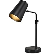 VONLUCE 20" Desk Lamp with LED Bulb, Metal Table Lamp Marble Base, Mid Century Modern Reading Lam...