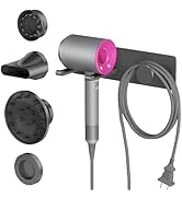 XIGOO Hair Dryer Holder Wall Mounted with 4-Adsorption, Self Adhesive Blow Dryer Holder for Power...