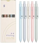 Lanxivi 5PCS Gel Pens Quick Dry Ink Pens Black Refill with 10 Additional Refills 0.5mm Fine Point...