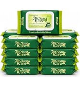 All Clear Care Flushable Wipes, Aloe and Chamomile, Sewer & Septic Safe, Extra Large Adult Wet Wi...