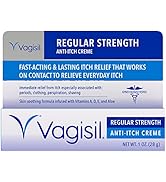 Vagisil Regular Strength Anti-Itch Feminine Cream for Women, Gynecologist Tested, Hypoallergenic,...