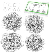 Ruibapa Hog Rings Assortment Kit Professional Upholstery 1" 1/2" 3/4" 3/8"Galvanized Hog Rings In...