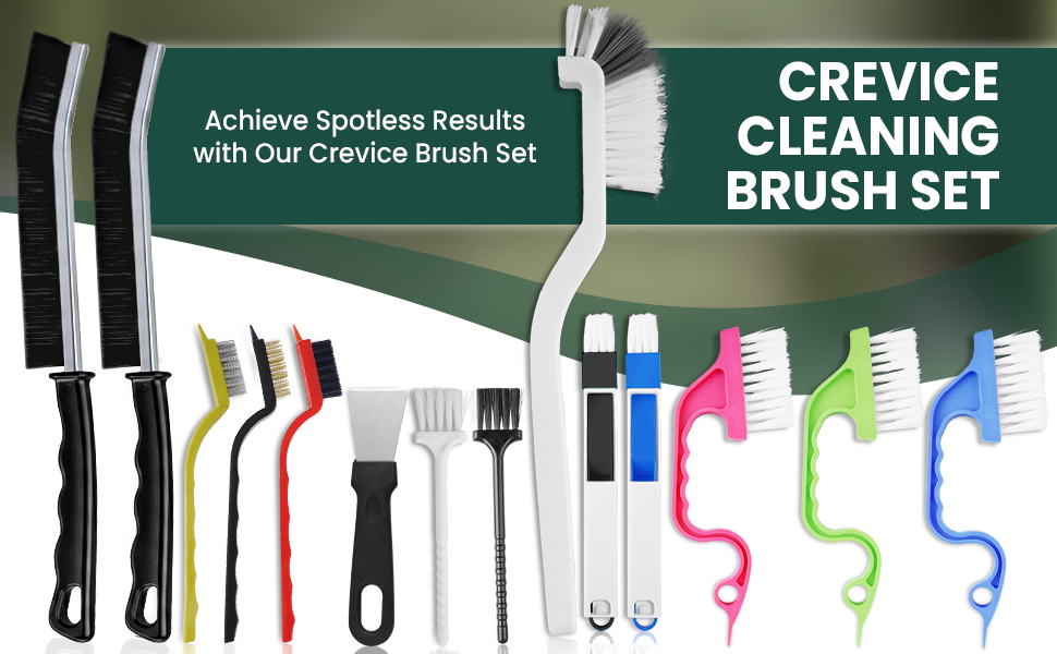 Crevice cleaning brush set
