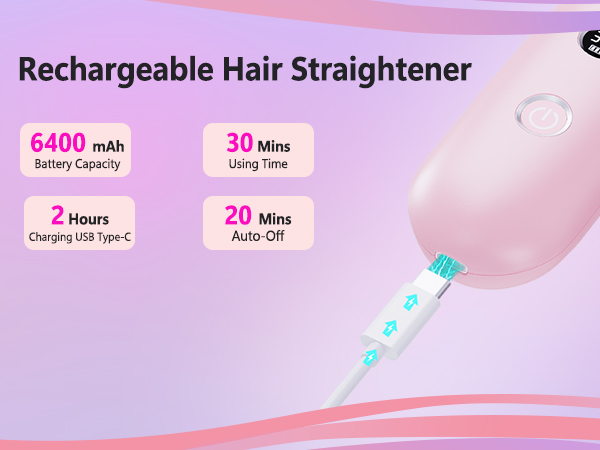 cordless hair straightener brush