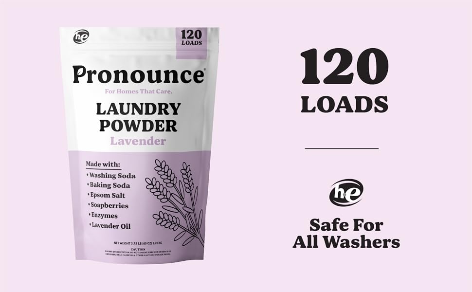 Pronounce Lavender Laundry Powder 120 Loads