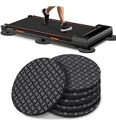 TOBWOLF 6PCS Non-Slip Walking Pad Mat, 4" x 4" x 0.2" Treadmill Mat Pad for Carpet Hardwood Floor...