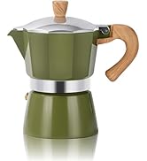 ShanSon Moka Pot Stovetop Espresso Maker 3 Cup 5 oz Italian Coffee Maker Manual Cuban Coffee Perc...