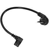 1FT 90 Degree Replacement Computer Monitor Power Cord - Low Profile Flat Plug NEMA 5-15P to Right...