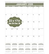 Large Calendar 2026 with Spiral Bound - 12 Month Big Calendar from January 2026 to December 2026,...