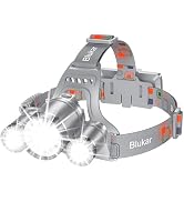 Blukar LED Headlamp, Super Bright Rechargeable Headlight Flashlight - 3 Lights 5 Modes,Zoomable,S...