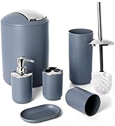 Moss & Stone 6 pcs Bathroom Accessories Set, Bathroom Decor Sets Includes Soap Dispenser, Toothbr...