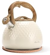 Tea Kettle - Harriet Tea Pot for Stove Top, 2.5 QT Whistling Tea Kettle with 5-Layers Durable Bas...