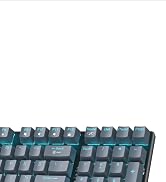 Mechanical Gaming Keyboard and Mouse, 98 Keys LED Backlit Keyboard with Gray Floating Keycap Blue...