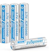 Fuspower ICR10440 Rechargeable Batteries 3.7V Li-ion Battery 350mAh Rechargeable Battery for Door...
