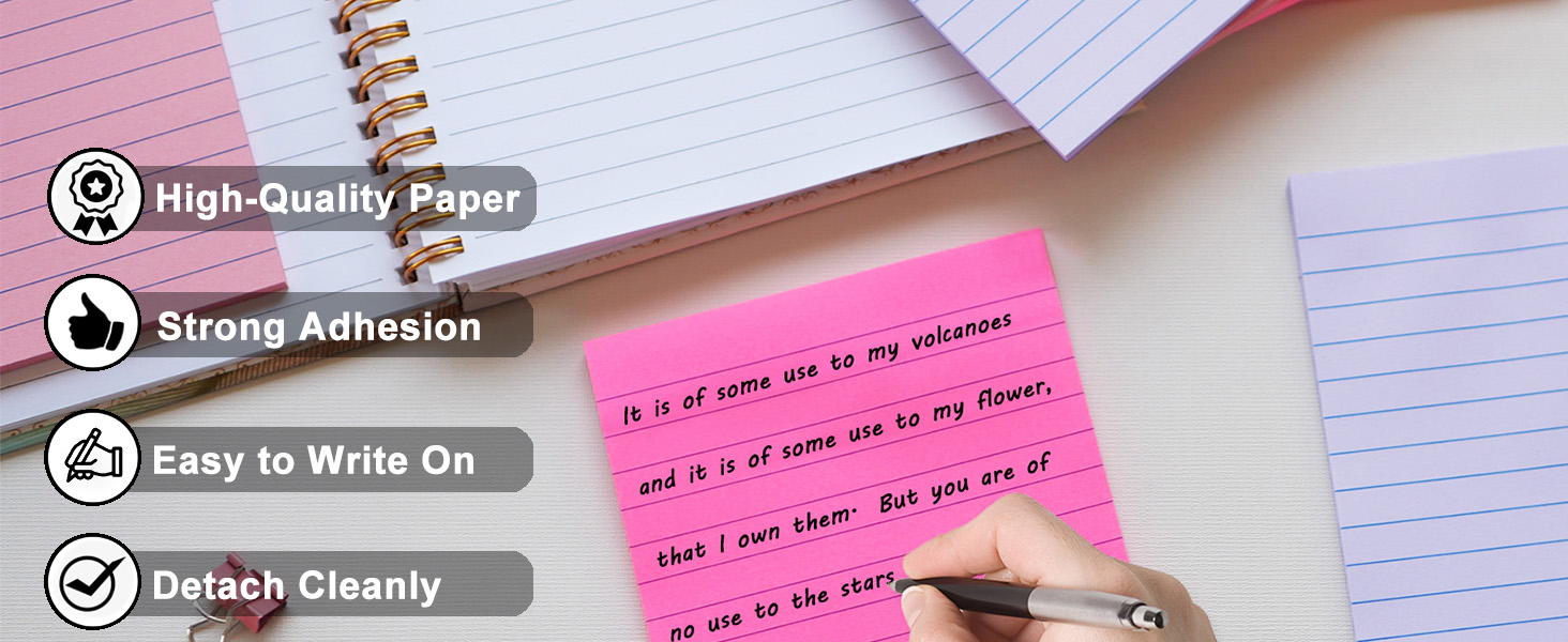 4x6 lined sticky notes 4x6 sticky notes 8 pack lined sticky notes 4x6 8 pads lined sticky notes