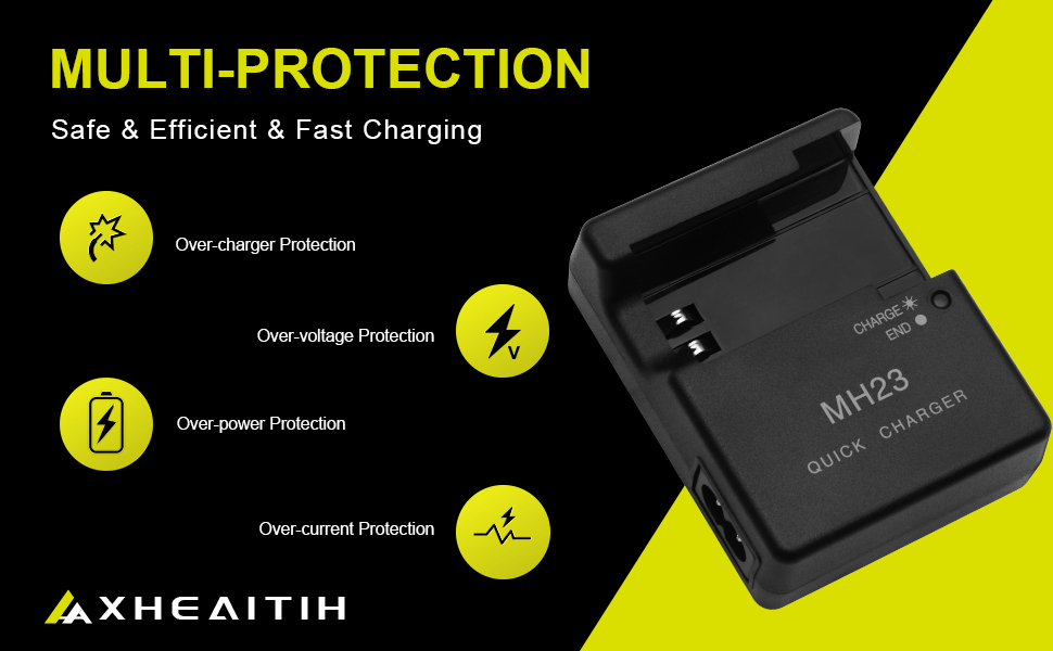 The MH23 camera battery charger features a stable, robust structure and fine workmanship
